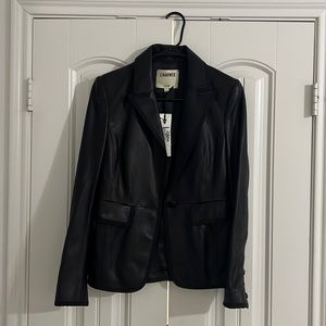 Genuine Leather L’Agence Blazer, Size 2